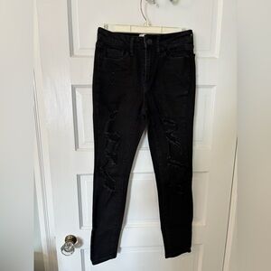 SO, size 0 super skinny, mid-rise, black